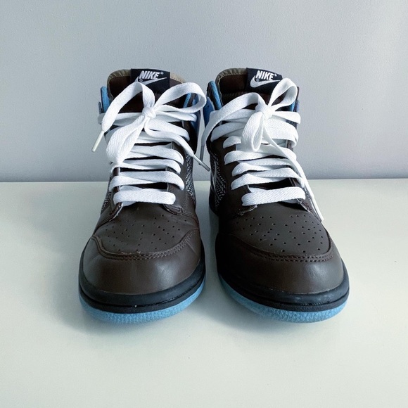 2008 WMNS Nike Dunk High UNC Blue / Brown / Tweed. - Picture 2 of 6